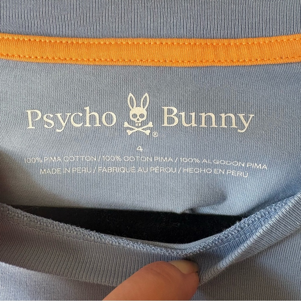 Psycho Bunny Mens Norwood Graphic Tee blue and pink size - Picture 7 of 8